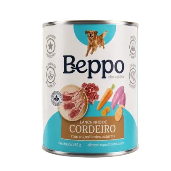 Alimento Úmido Beppo Cães Adultos Cordeiro com Legumes 280g