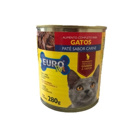 Patê em Lata Europet Gatos Adultos Carne 280g