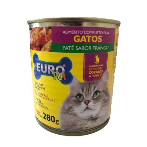 Patê em Lata Europet Gatos Adultos Frango 280g
