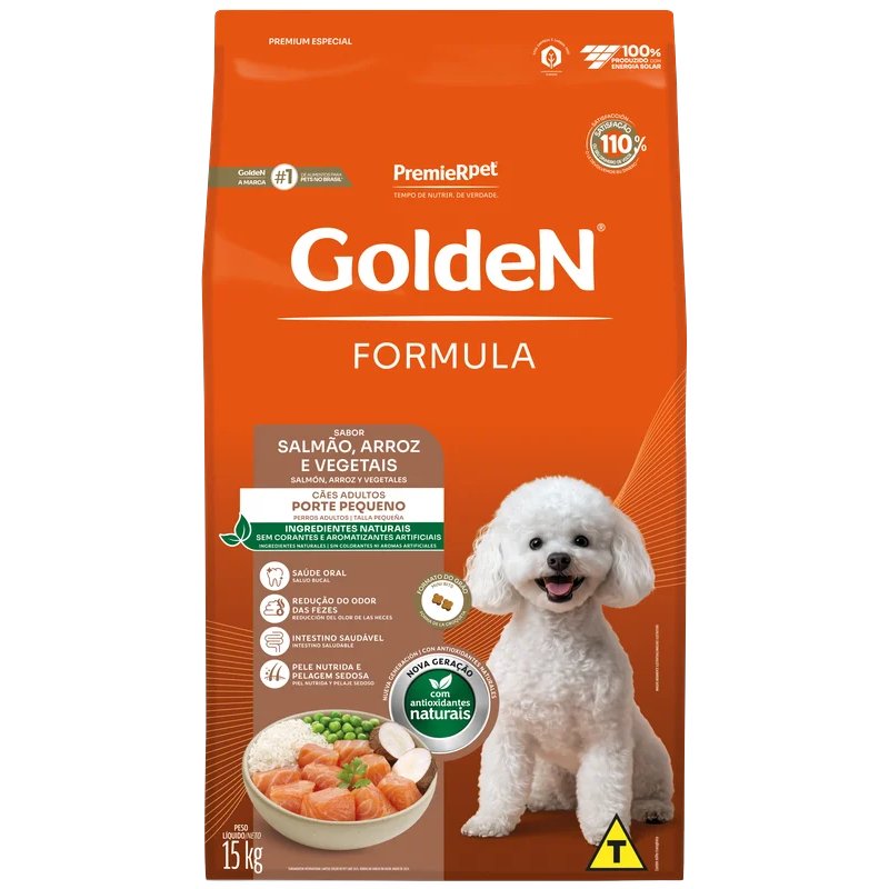 Ração Golden Fórmula Cães Adultos Porte Pequeno Salmão 1kg