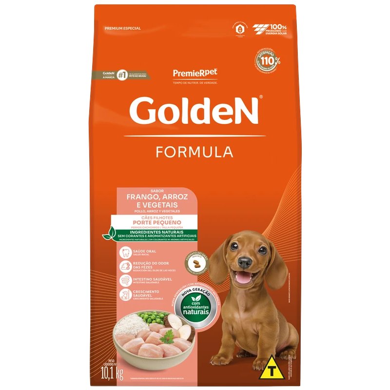 Ração Golden Fórmula Cães Filhotes Porte Pequeno Frango 1kg