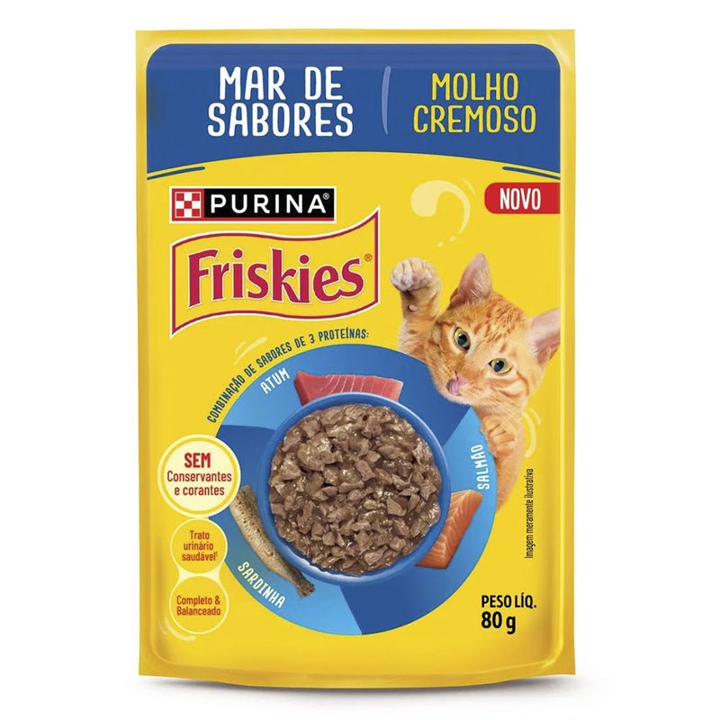 Sachê Friskies Gatos Mar de Sabores 80g
