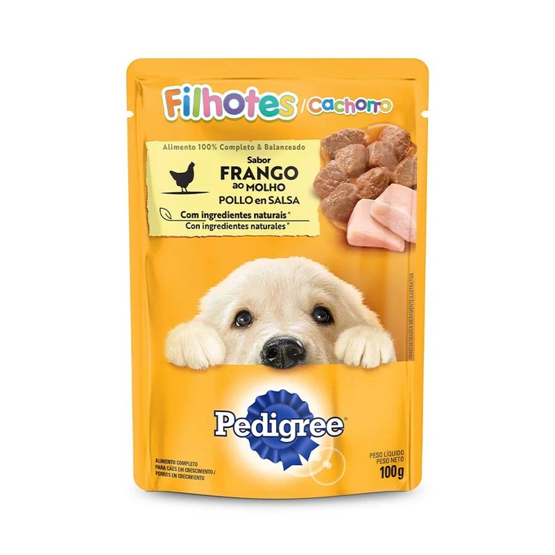 Sachê Pedigree Cães Filhotes Frango ao Molho 100g