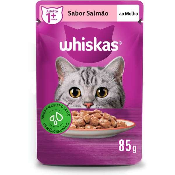 Sachê Whiskas Gatos Adultos Salmão ao Molho 85g